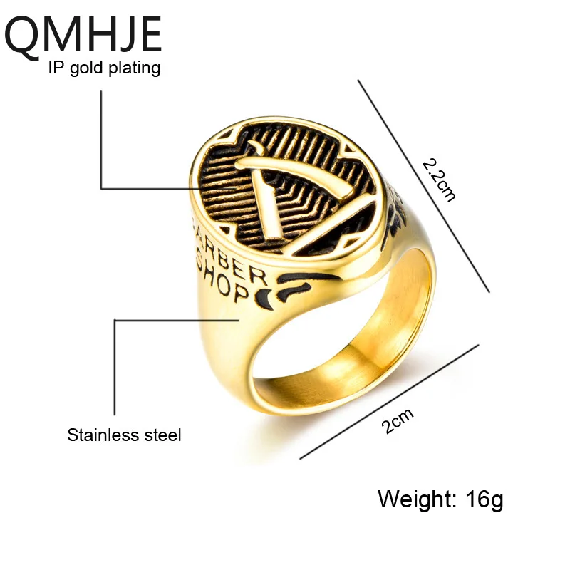 QMHJE парикмахерский нож для мужчин из нержавеющей стали перстень кольца