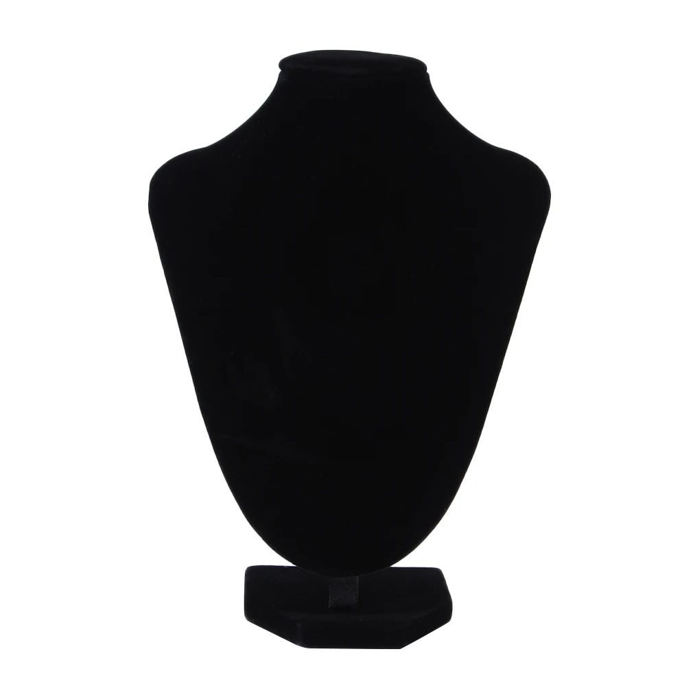 

Small Size Necklace Bracelet Pendant Display Stand Rack Black Velvet Jewelry Showing Holder Mannequin Choker Organizer Showcase