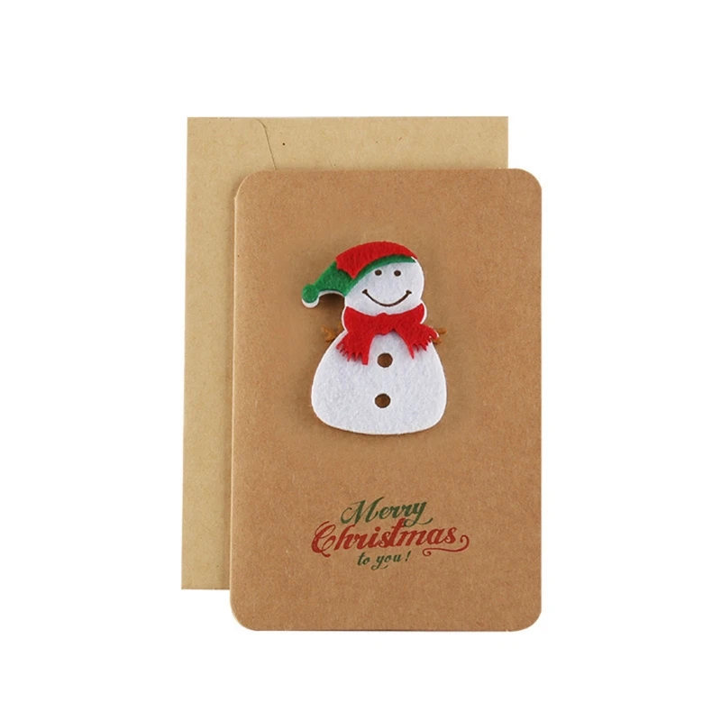Vintage Merry Christmas Greeting Card Postcards Invitations with Envelope New Year Cards Xmas Winter Happy Holiday Party Gift | Дом и сад