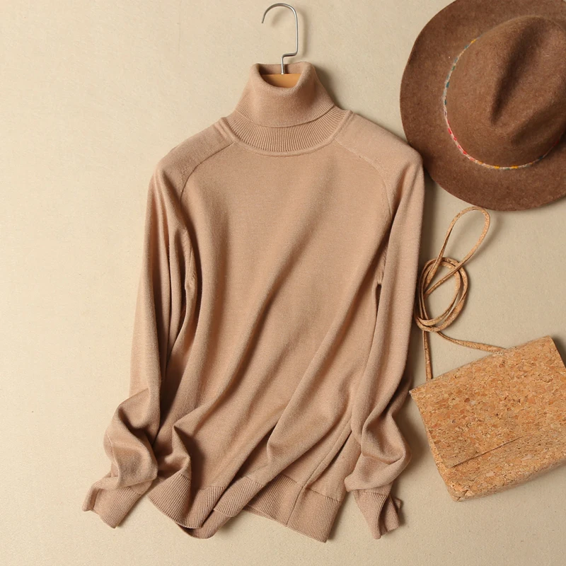 2020 Turtleneck Women Sweater Winter Loose Pullovers New Women's Knitted Female Thick Long Sleeved Pull Tops | Женская одежда