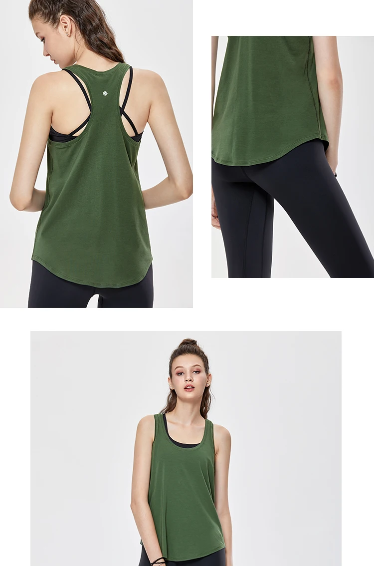 La Isla женские легкие спортивные топы Pima из хлопка-мягкие спортивные майки для йоги