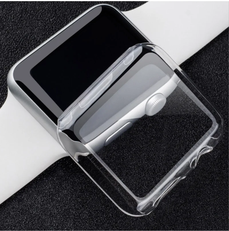 Case for apple watch band serie 6 se 4 3 5 iwatch strap 42mm 38mm 44mm 40mm Transparent Screen Protector cover Waterproof bumper