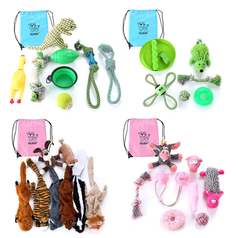

Pet Dog Toys Pet Dog Chewing Toys Pet Toy for Small Medium Dogs Pet Bite-Resistant Dog Toys Pet Dog Cat Supplies Combo Pack L