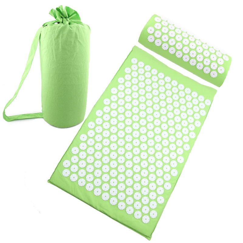 Акупрессуровый коврик для головы, шеи, спины, ног, массажная подушка, подушка для йоги, шип, антистрессовый коврик для акупунктуры, игольчатый массажер