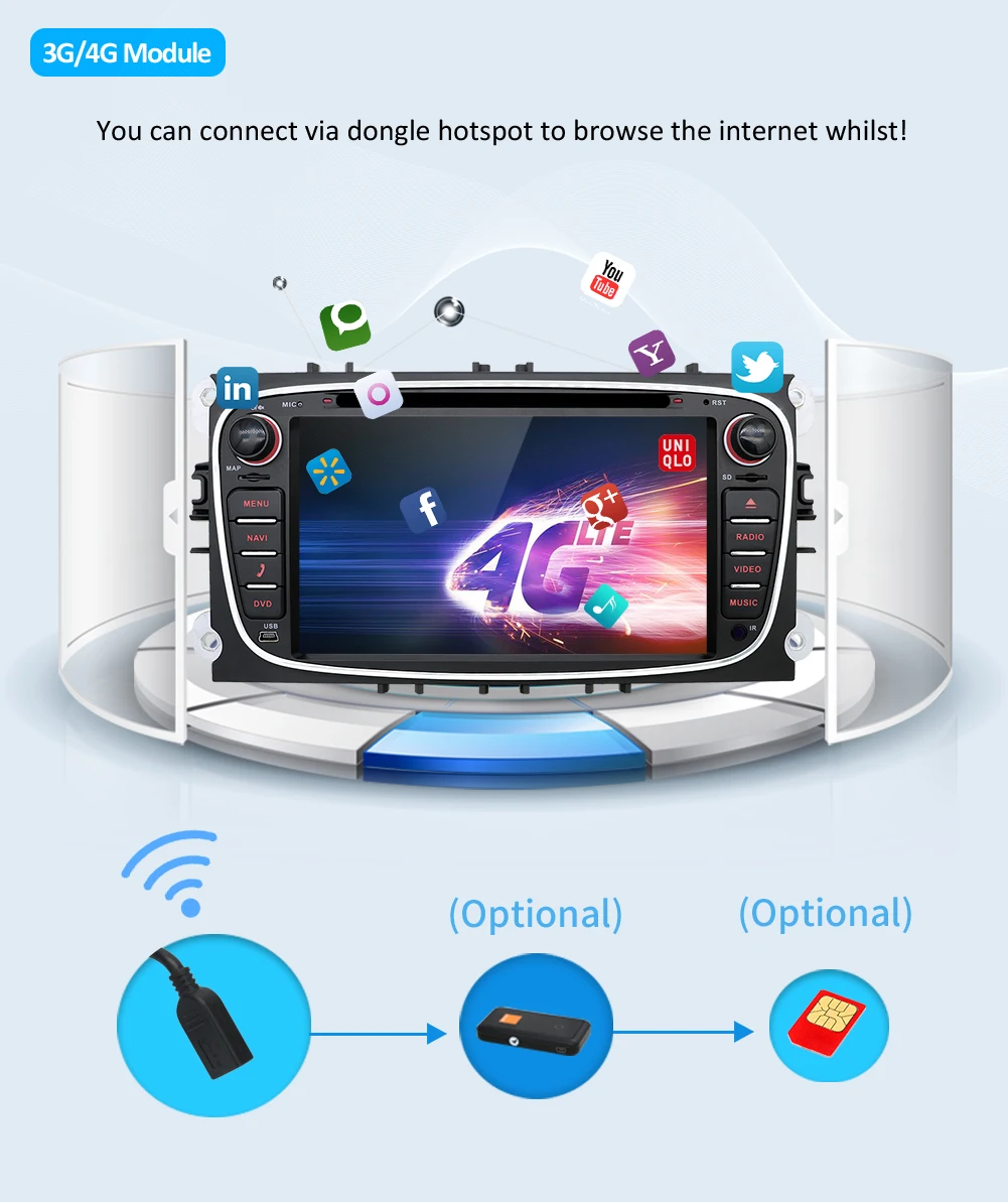 2 din Android 9,0 автомобильный DVD мультимедийный плеер gps Navi для Ford для Focus2 Mondeo Galaxy Wifi Аудио Радио Стерео головное устройство Canbus