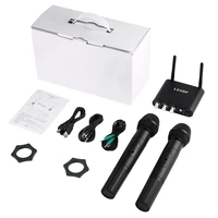 leshp handheld wireless ktv karaoke microphone dynamic microphone mic with receiving box uhf for personal ktv karaoke system