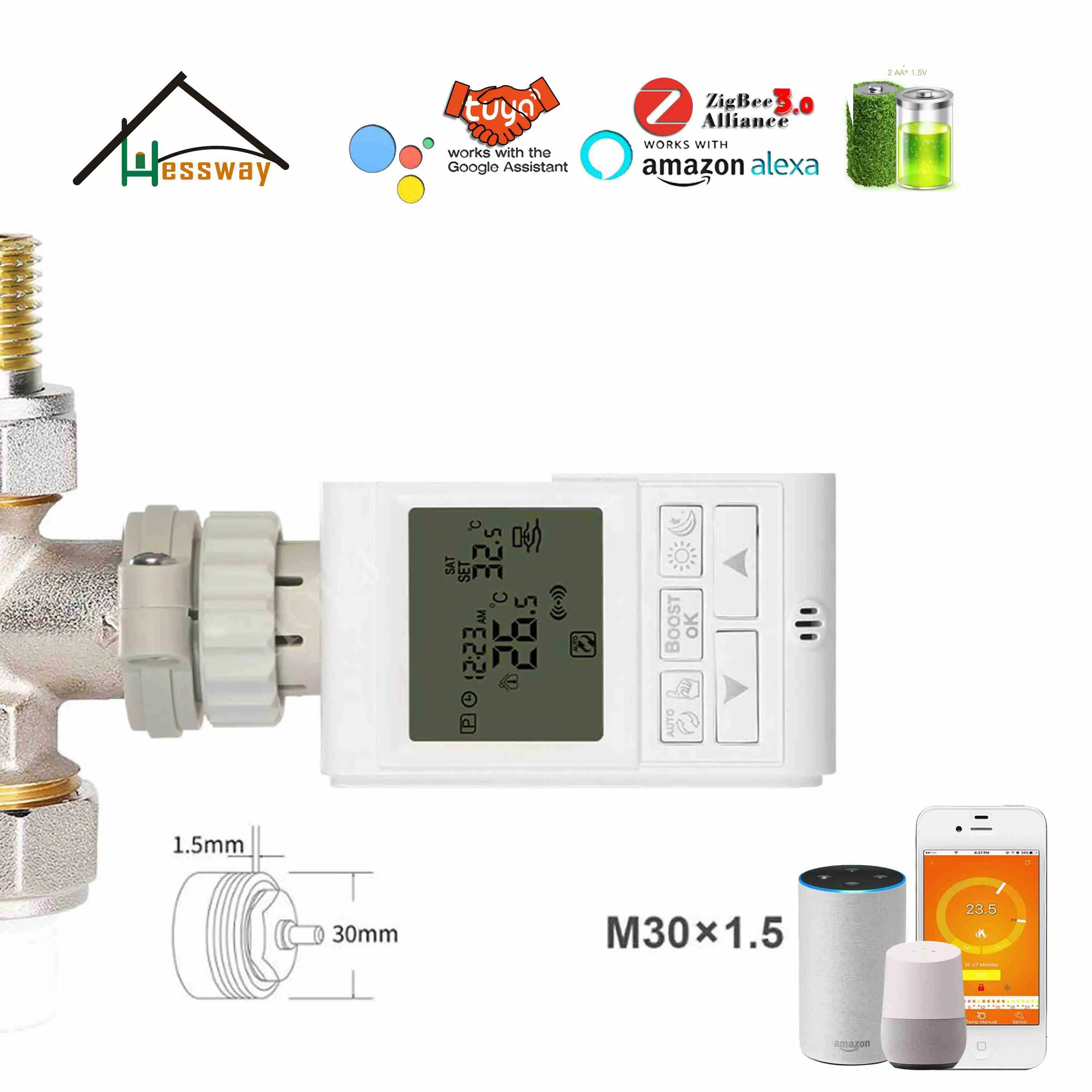 Wi Fi контроллер приложения gateway zigbee3.0 радиатор термостат для маршрута 4 5 мм