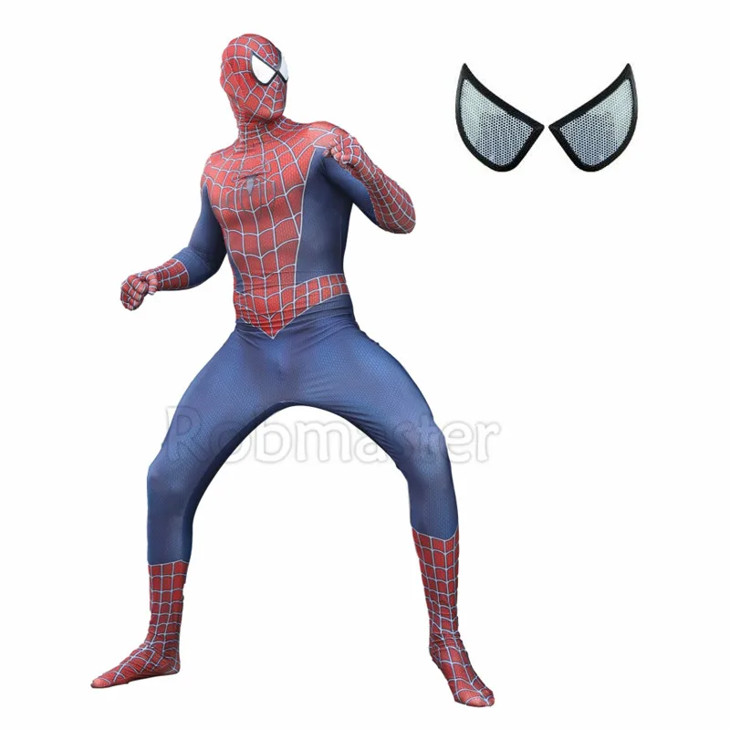 Lenses B suit Человек-паук 3 Рэйми "Человек-паук" Косплэй костюм из лайкры и спандекса, костюм хентай Костюм Супергероя человека-паука на Хэллоуин; Косплэй, боди-комбинезон, комбинезон - Цвет: Lenses B suit