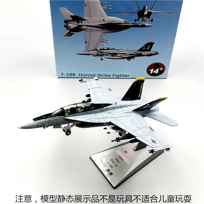 WLTK 1/100 Scale USA F/A-18 Hornet Multirole Fighter Diecast Metal Military Plane Model Toy For Gift Collection | Игрушки и хобби
