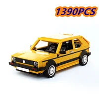 moc 2021 multicolor new red mk1 golf sports car building blocks kit racing vehicle bricks idea assemble toys for children gifts
