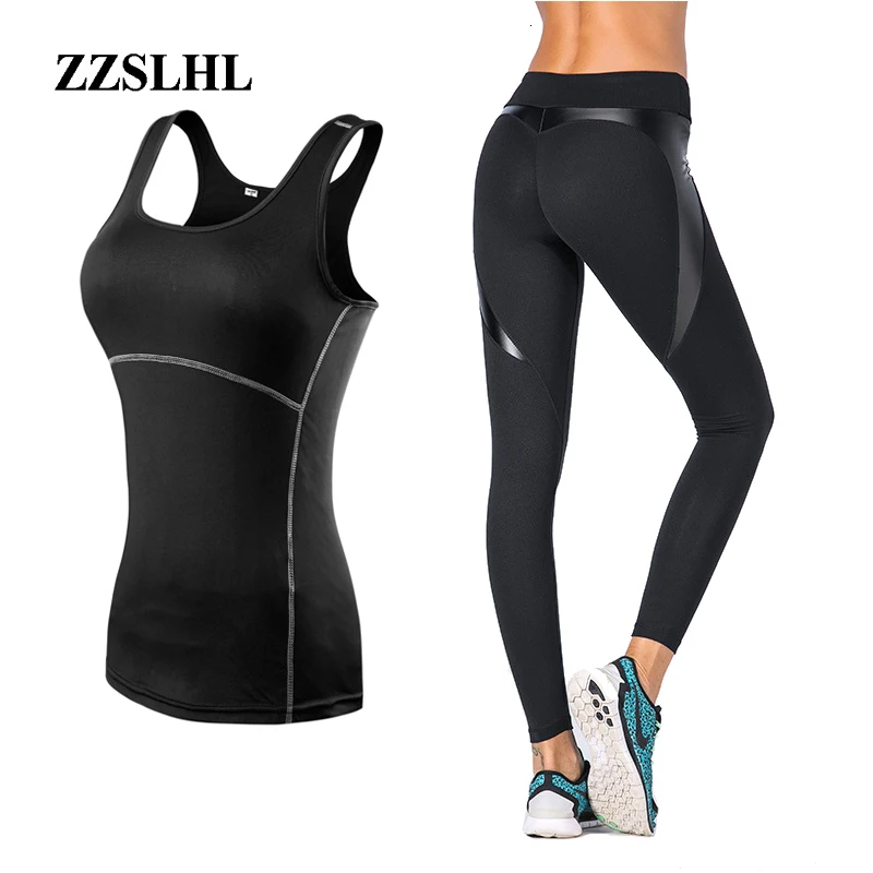 Новинка 2019 женский костюм для фитнеса комплекты йоги жилет без рукавов и брюки