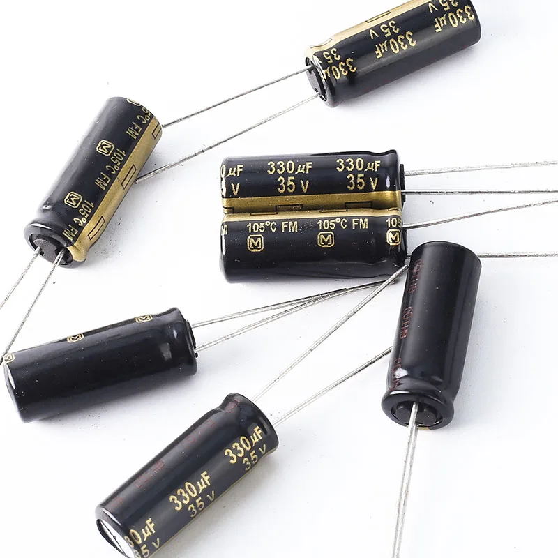 10 шт. Япония Panasonic FM 330 мкФ 35V 330mfd сопротивление электролитические конденсаторы |