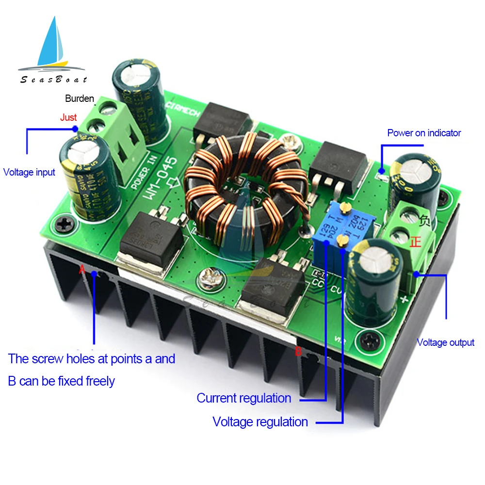 

300W DC-DC Max 10A Automatic Step Up Step Down Boost Buck Converter 5V-30V to 1.25-30V Power Supply Module Voltage Regulator