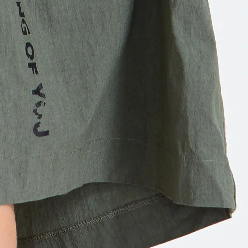 

QING MO Extra Large Woman Hooded Jacket 2020 Autumn Letter Zipper Cardigan Windbreaker Coat Mid-length Casual Black GreenLHXX317