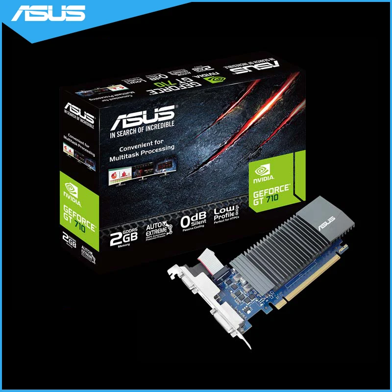 

Asus GT710-SL-2GD5-BRK Graphics GeForce® GT 710 DDR5 2GB 1GB PCI Express 2.0 HDMI-Compatible DVI Video Card