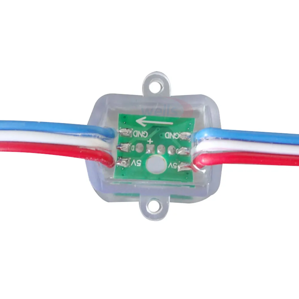 50 шт. WS2811 2811 квадратный полноцветный 12 мм диффузный RGB светодиодный 5 В DC