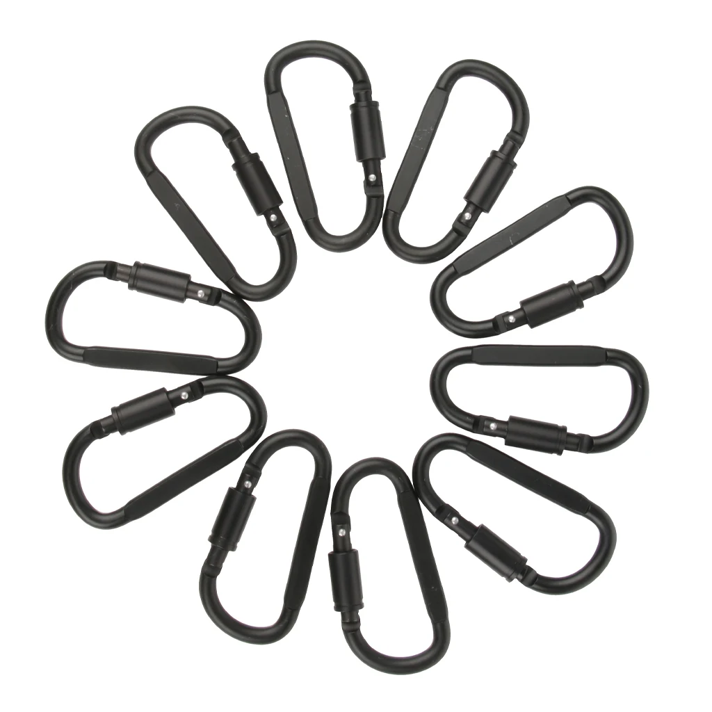10 шт. алюминиевый карабин клипса пружинный Карабин Для Кемпинга туризма
