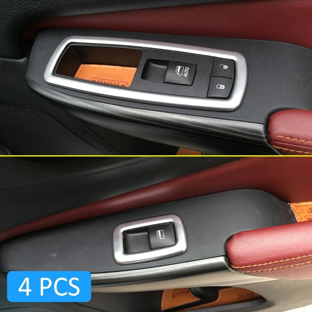 Жемчужный хромированный переключатель интерьера двери окна для Jeep Cherokee KL Grand WK2