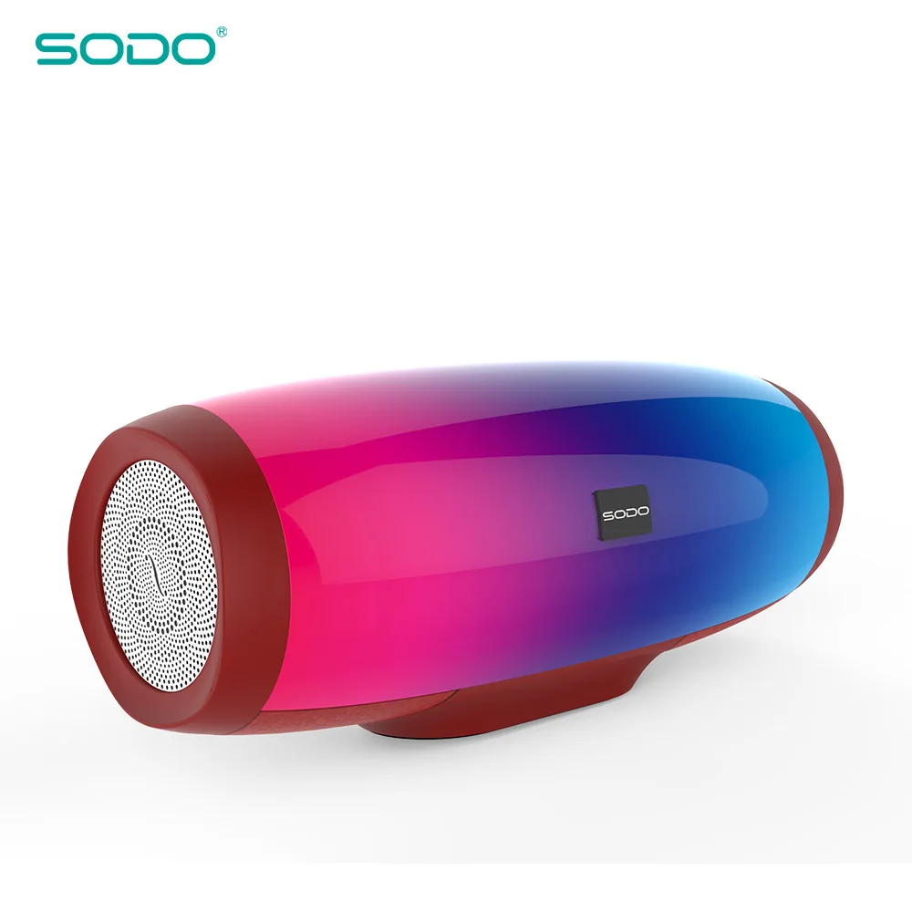 SODO Bluetooth динамик стерео радио U диск воспроизводит светодиодный светильник TF трансляции Bluetooth динамик TWS соединенная зарядка звуковая коробка