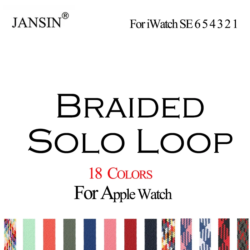 

Braided Solo Loop For Apple Watch Band 42mm 38mm 44mm 40mm Elastic Watchband Bracelet For Apple Watch 6 7 41mm 45mm Fabric Strap