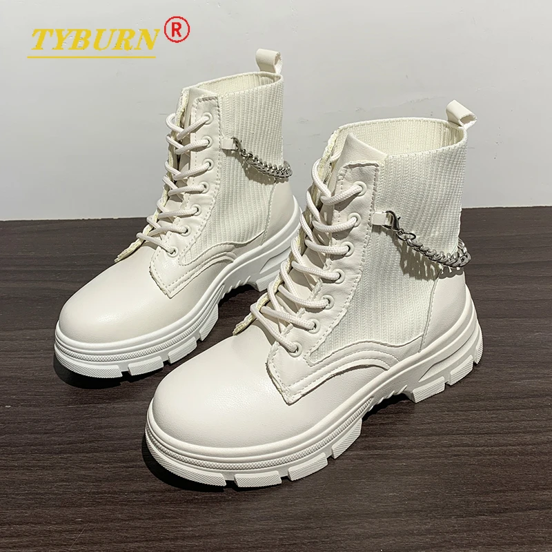 

Кожаные ботинки телесного цвета, Женская обувь в британском стиле на осень и зиму, новинка 2021, повседневная женская обувь, декоративные коро...