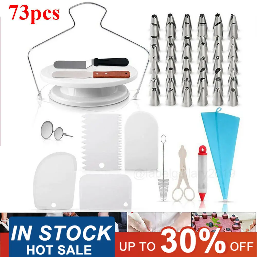 73 шт. набор наконечников для украшения торта и капкейков|Стойки| |