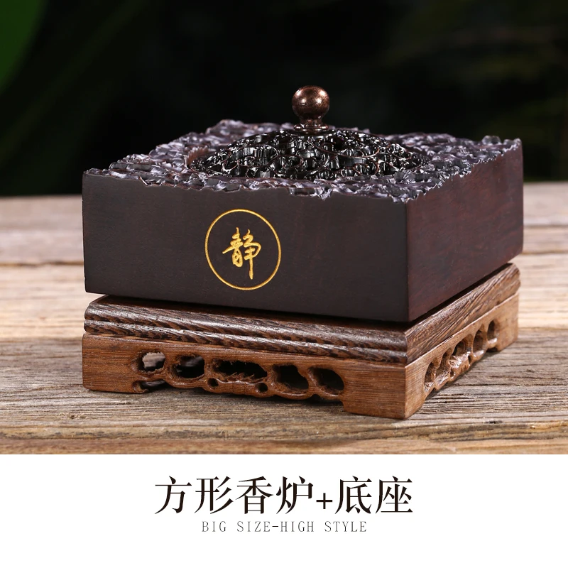 

Retro Wood Incense Burner Indoor Chinese Style Incense Burner Ornaments Creative Smoke Diffuser Porta Incenso Home Decor EB5XL