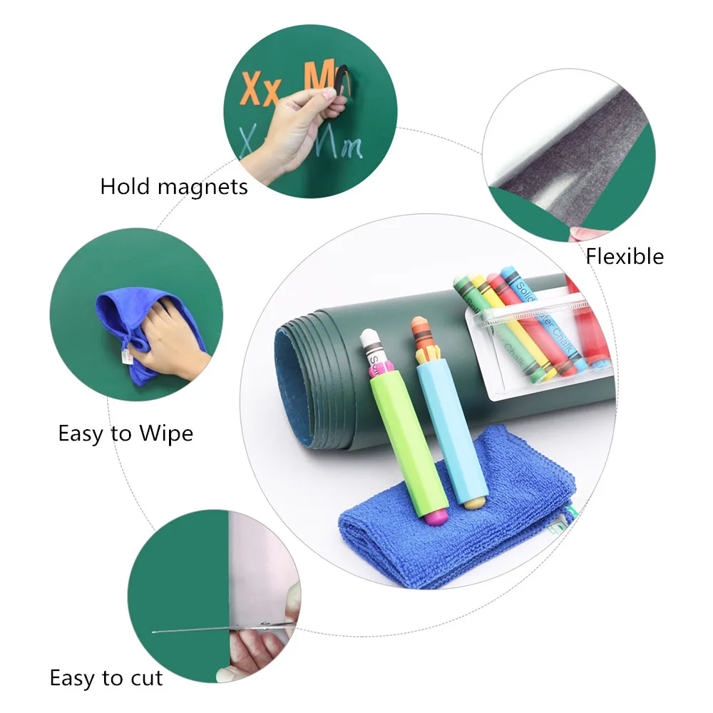 Клейкая доска для детей 120x50 см с магнитами стираемая граффити живопись обучающая