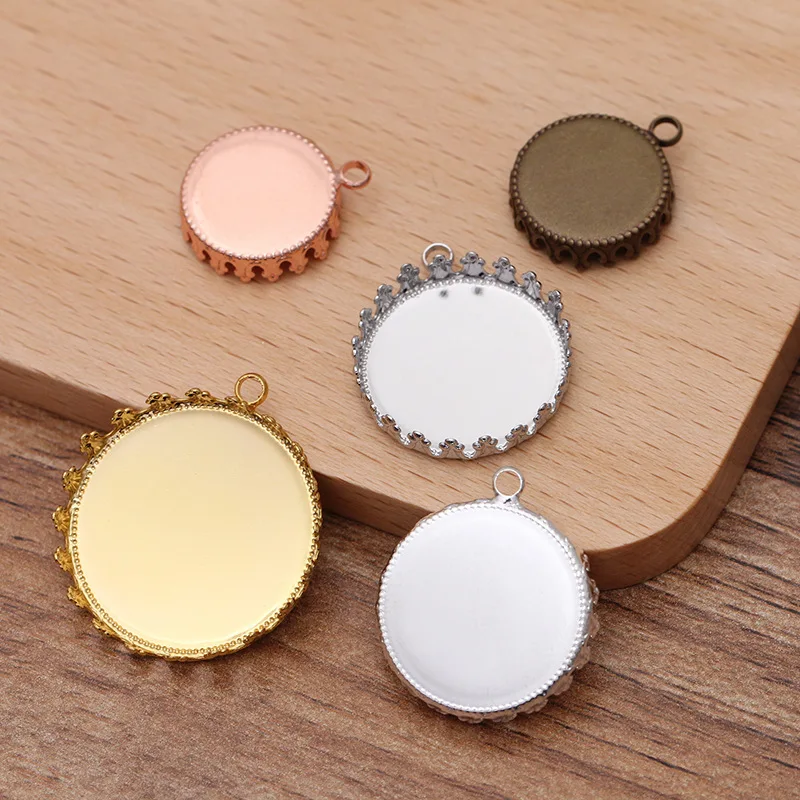 10PCS/lot 25mm Copper Cabochon Base Tray Bezels Blank Setting For Pendant Jewelry Making Supplies | Украшения и аксессуары