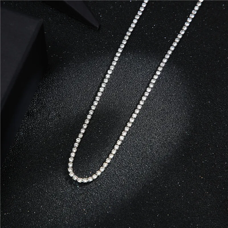 silver color Yanqueens, новинка, цепочка со стразами, серебряное, золотое, длинное ожерелье для девочек, ювелирное изделие для женщин, много видов использования - Окраска металла: silver color