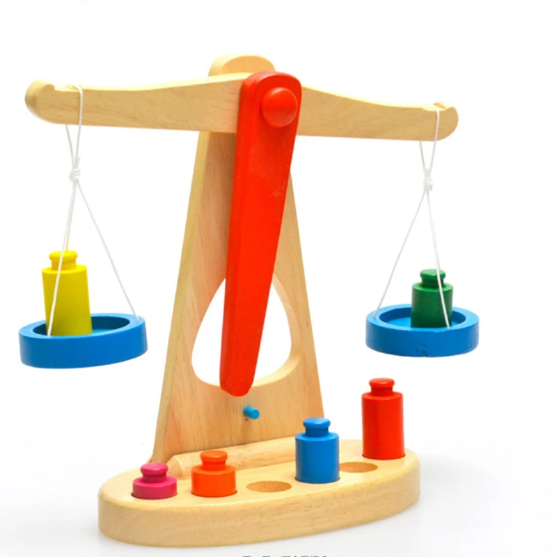 

Забавные деревянные Баланс весы с 6 весов игрушка весы сенсорных дошкольного образования игры подарки для детей