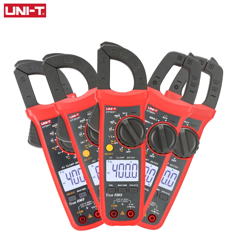 Цифровой токоизмерительный зажим UNI T UT204 + 400 600A с температурным испытанием