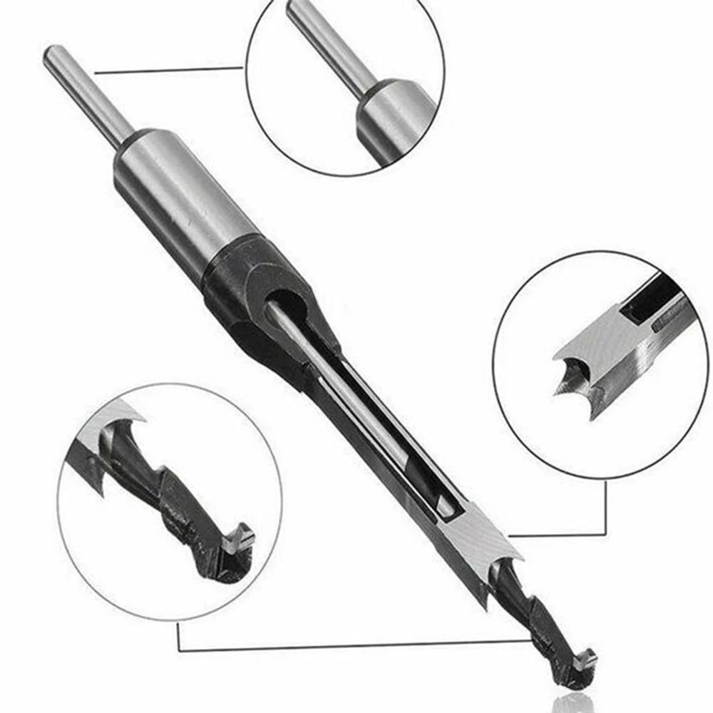 

Repair Drill Bits Accessory Parts 2Pcs Woodworking Mortising Silver+Black