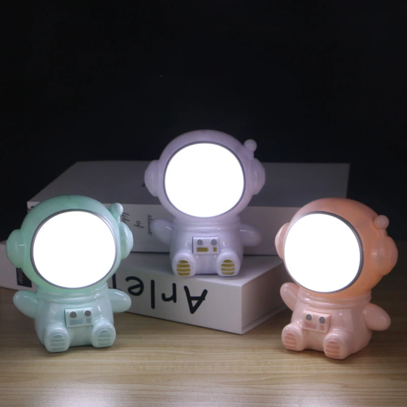 Led Astronaut Night Light Novelty Gift For Children Home Baby Room Bedroom Decor Usb Charging Dimming Rgb Spaceman Night Lamp