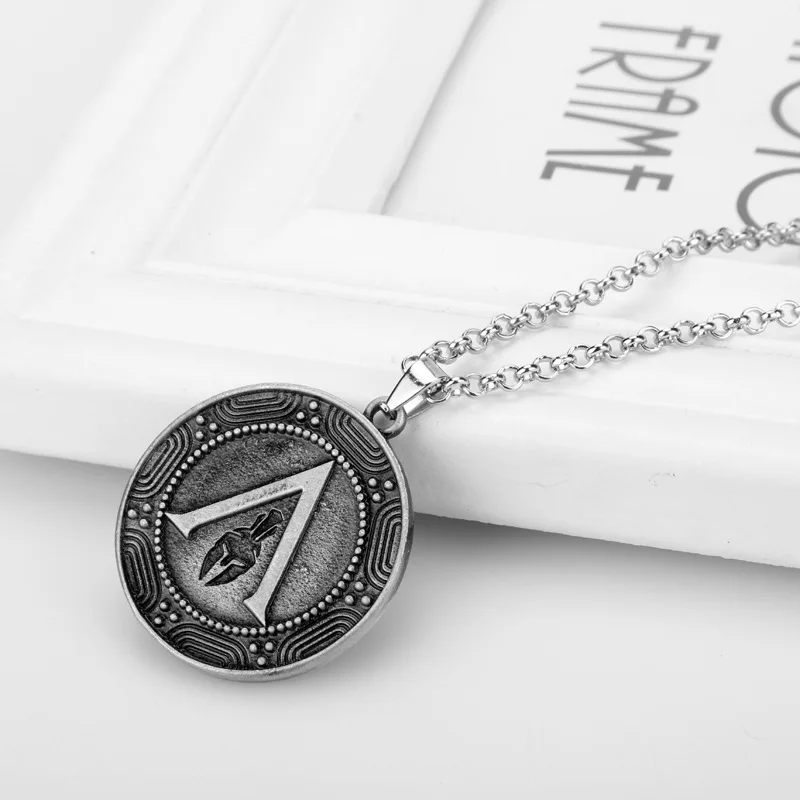 Игра Assassins Creed Одиссея брелок копье Леонида кожаный веревочный Кулон Ожерелье Мужчины Женщины Ювелирные изделия сувенир подарок