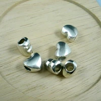 12pcs smooth heart large hole beads for jewelry making bracelet necklace diy accessories 12x10mm a0527