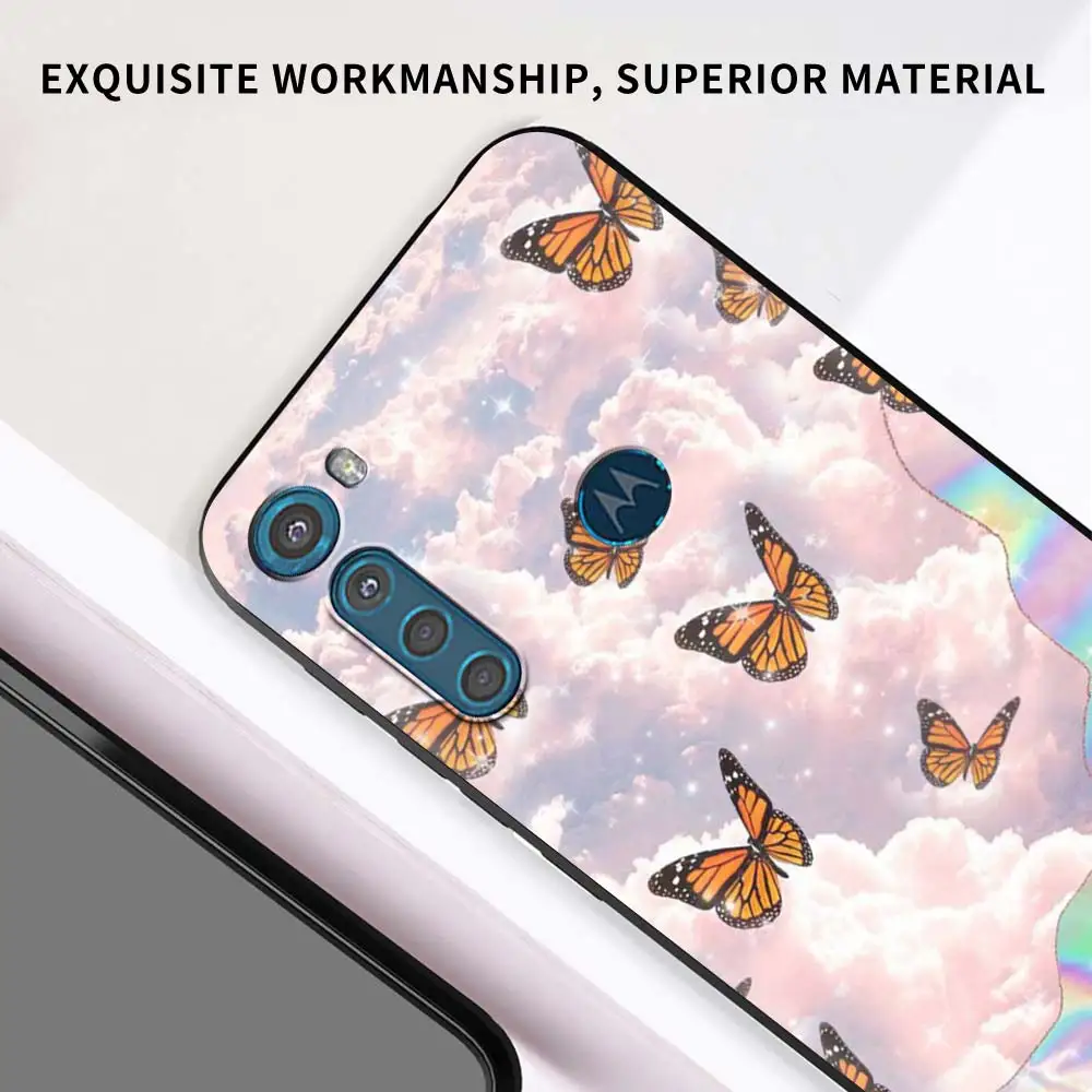 case for motorola moto g9 play one fusion plus g8 power lite soft cover hype g stylus e6s e7 phone funda diamond butterfly coque free global shipping