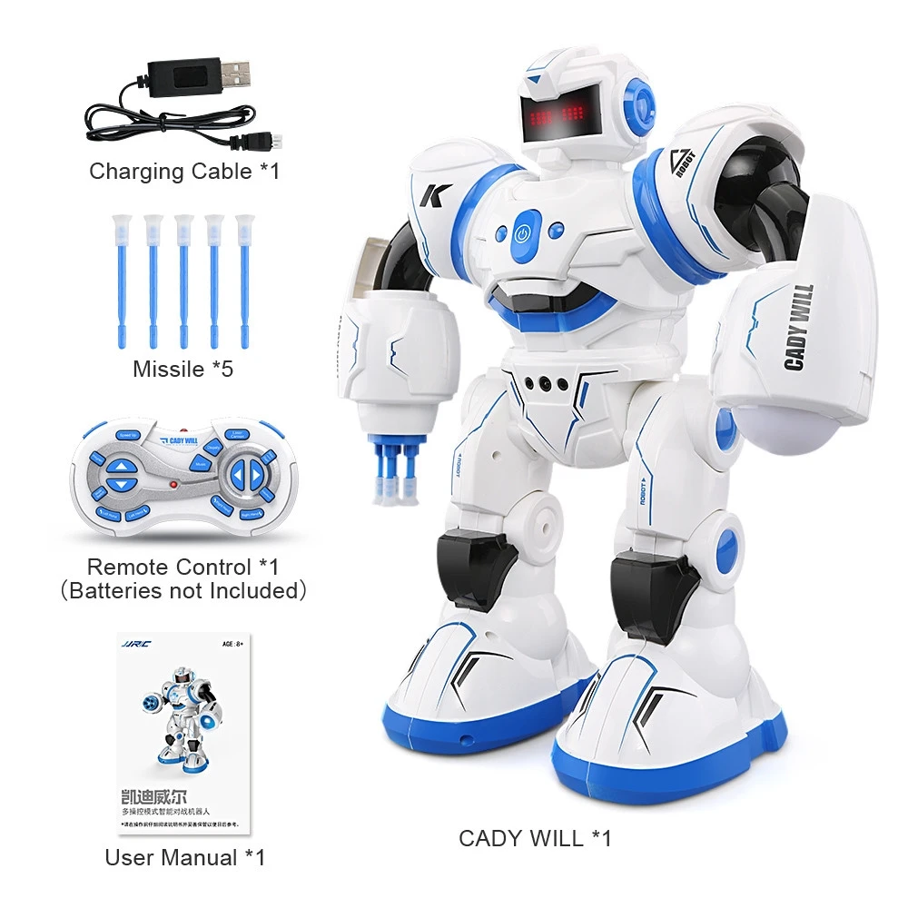 

JJRC R3 RC Robot Toy Remote Control Robot Intelligent Programmable Gesture Sensing Robot with Singing Dancing Walk Talk Toys