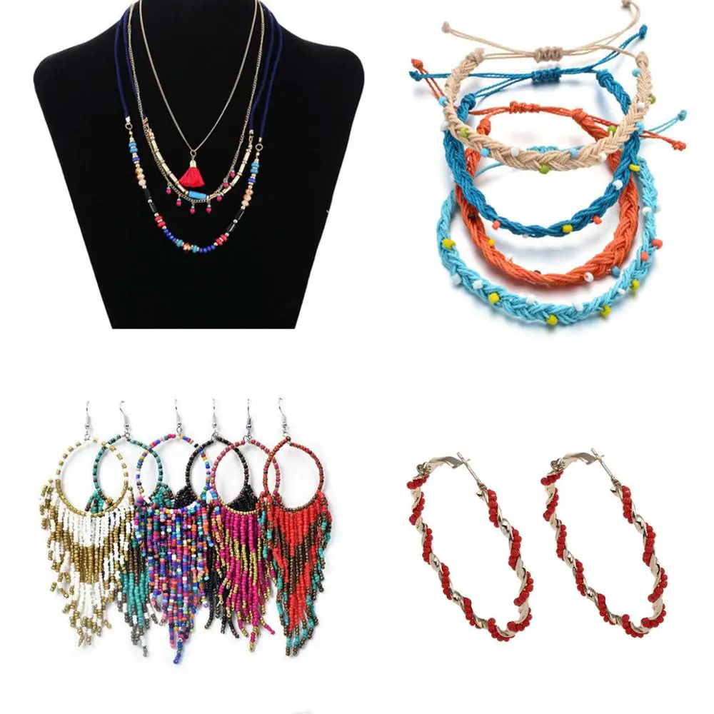 Jewelry Making Kit Czech Glass Seed Beads Box Set Lobster Clasps Beading Cord For DIY Earring Bracelet Necklace | Украшения и