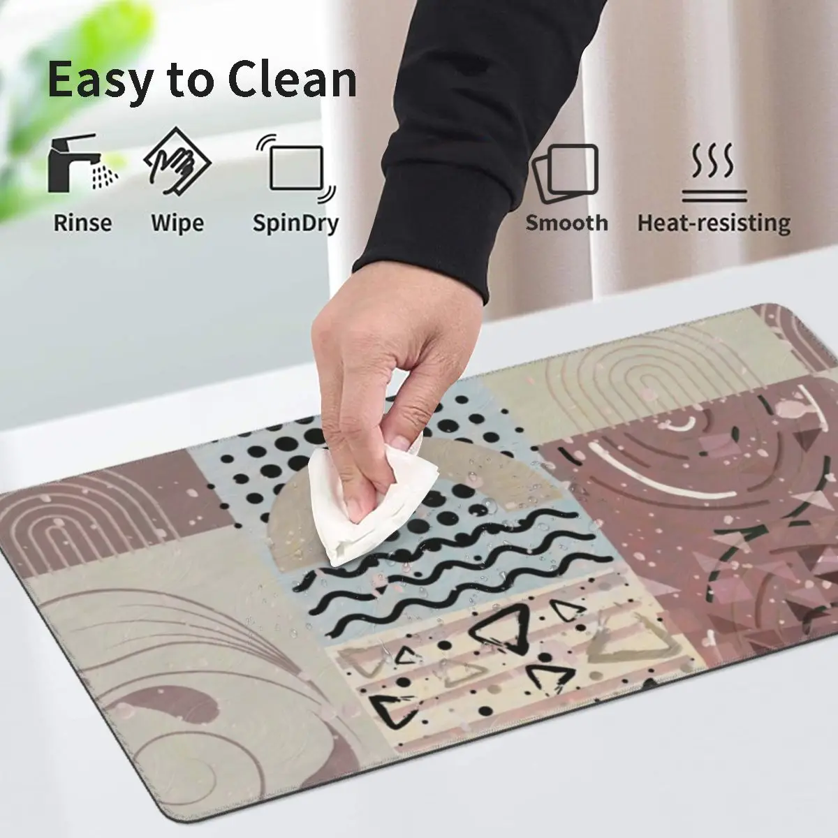 Коврик для мыши ноутбука с абстрактным пастельным рисунком | Коврики