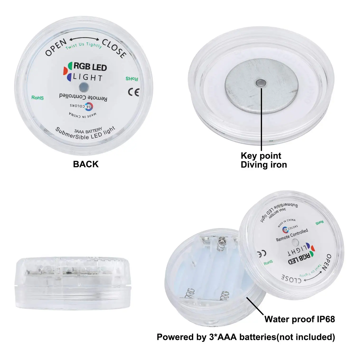 Много погружных 13 светодиодный светильник бассейн IP68 Водонепроницаемый пульт
