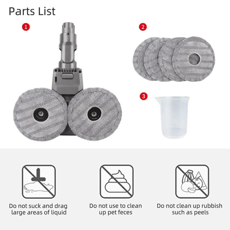 

Electric Spray Mopping Head Replacement for Dyson Vacuum V7 V8 V10 V11 Cordless Vacuum Cleaner Wet Dry Mop Brush Head