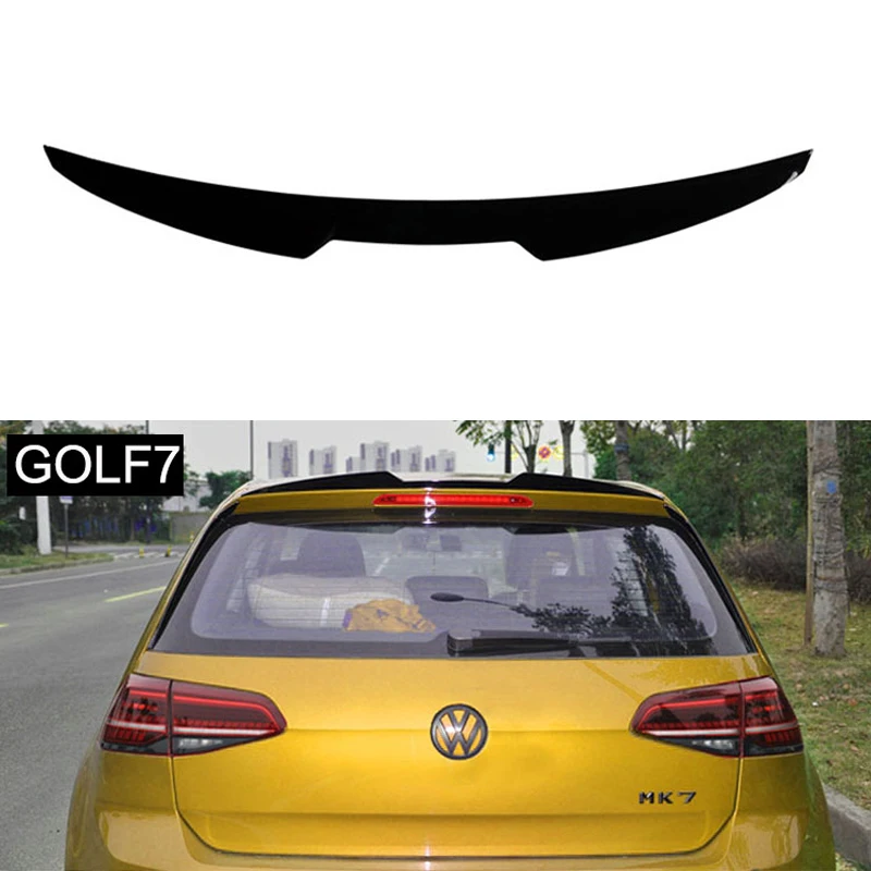 MK7 глянцевый черный ABS пластиковый спойлер для заднего крыла автомобиля Volkswagen Golf 7
