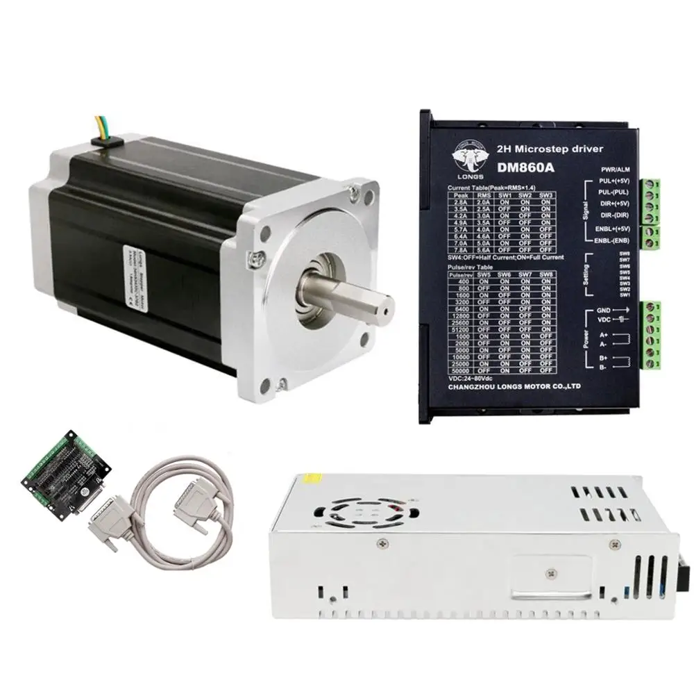 

Promotion&EU Free Ship Stepper Motor Kits 1Axis Nema 34 1700oz.in 12N.m 151mm 6A &Driver controller