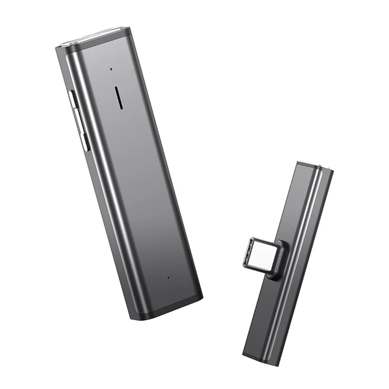 

Wearable 2.4G Lavalier Mic System Plug and Play for Interview Online Teaching Lossless Sound Mics Omnidirectional Pickup