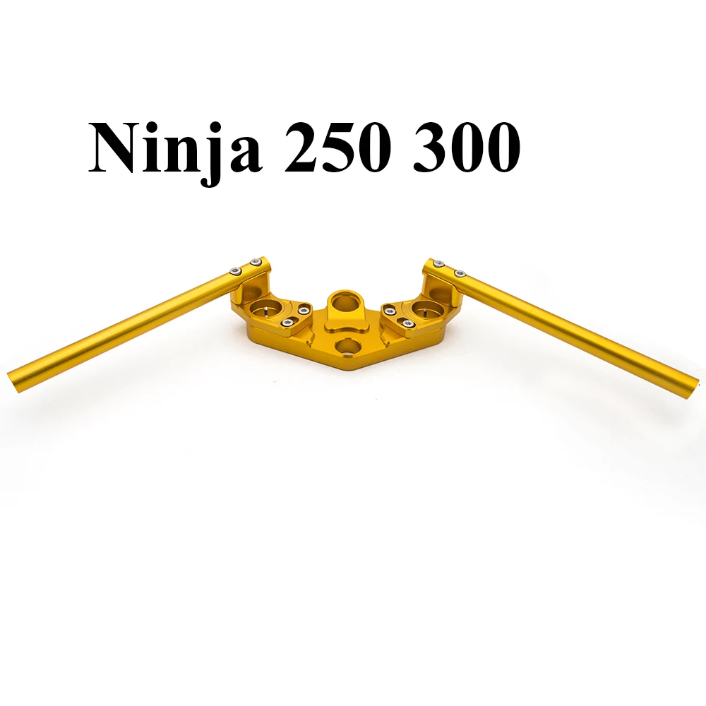 

Motorcycle Lowering Triple Tree Upper Top Clamp Complete Set For Kawasaki Ninja 300 250 Rised Raised Higher Clip on Top Clamp