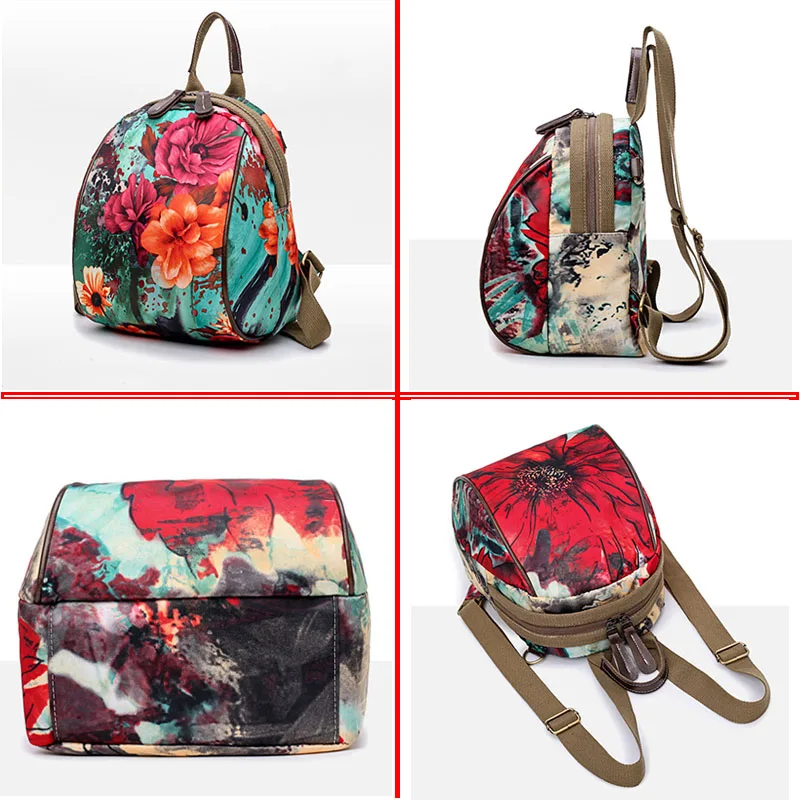 WEIXIER Модный цветочный женский мини рюкзак школьные сумки для девочек-подростков