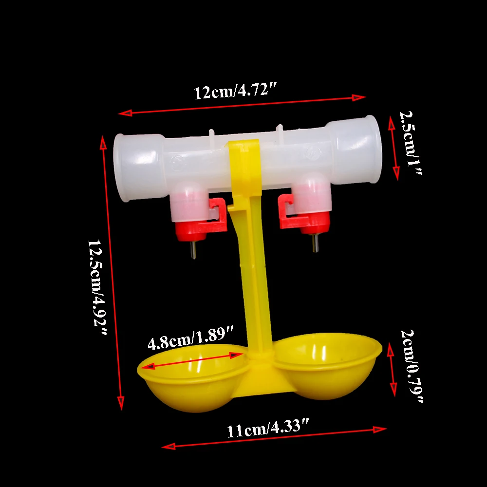 Соска поилка пластиковая автоматическая с двойной головкой для цыплят и птиц 25