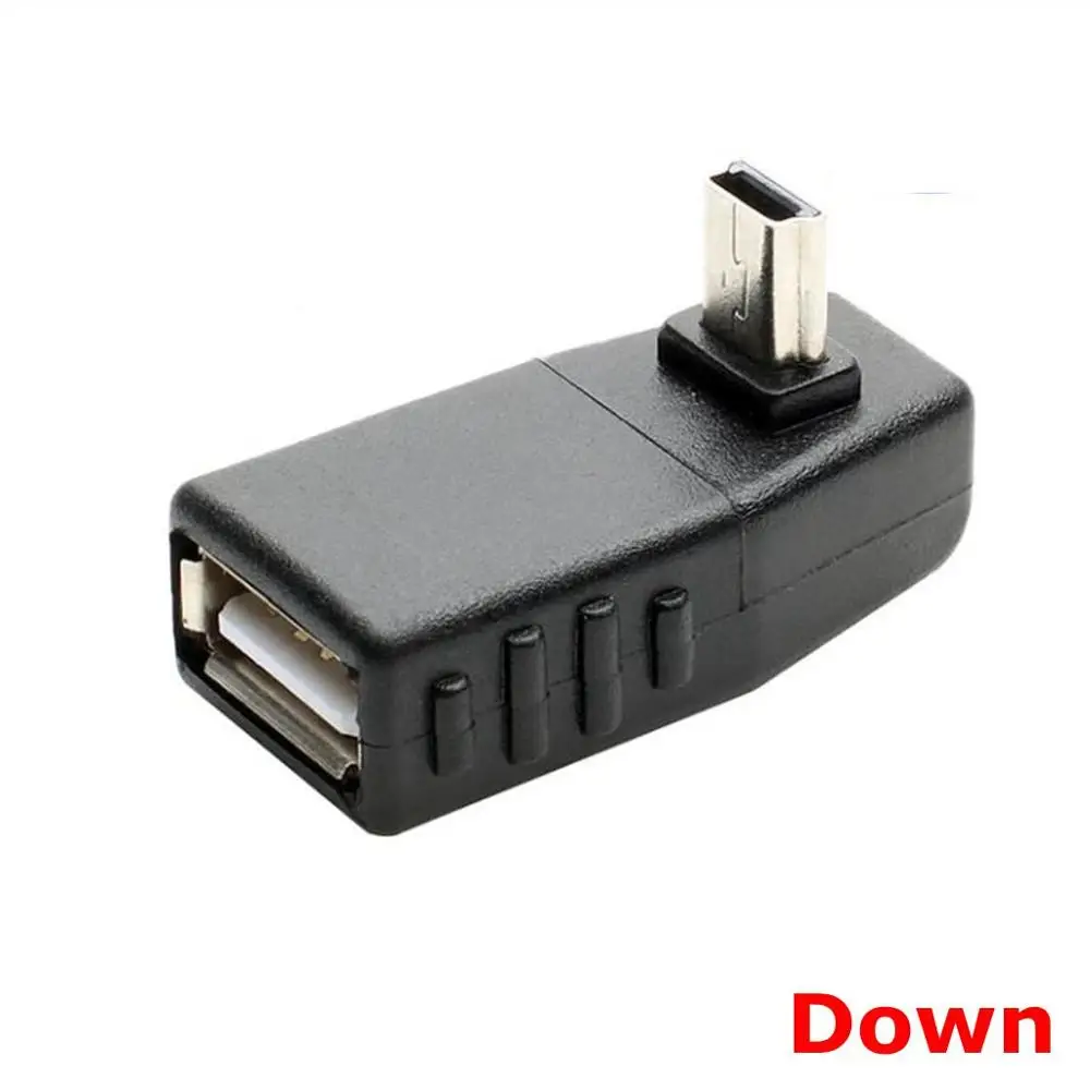 Мини USB 5-pin штекер-USB гнездо 90 градусов угловой разъем Синхронизация данных OTG