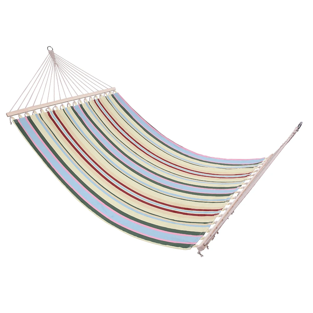 

Stylish Printing Style Hammock Beach Swing Double Beds for Outdoor Camping Travel Beige[US-Stock]